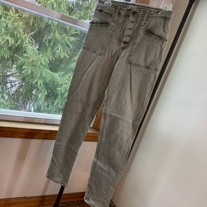 High Rise olive pants